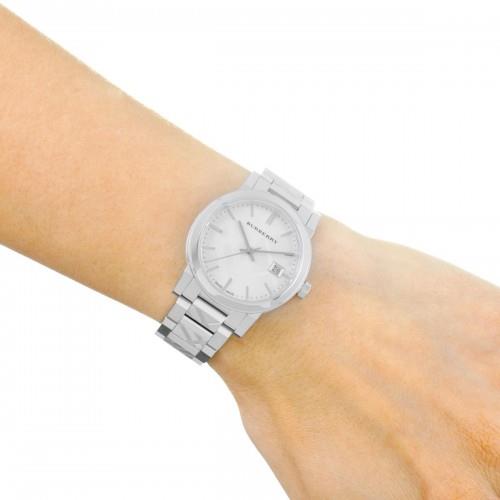 Burberry BU9144 Silber Kariertes Zifferblatt Damenuhr Burberry BU9144 Silber Kariertes Zifferblatt Damenuhr